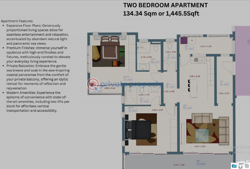 2 bedroom Apartment For Sale Nyali Mombasa  - 2