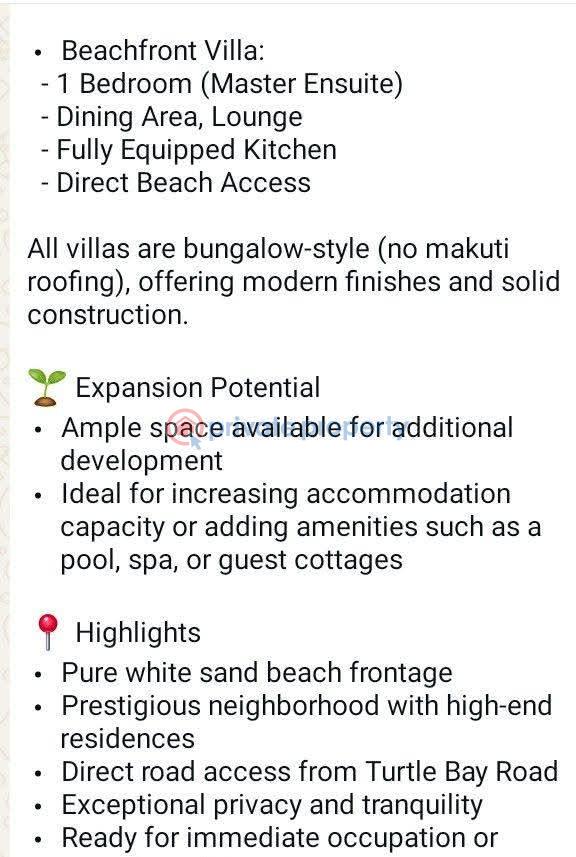 Land For Sale Watamu Kenya Ocean Front Watamu Kilifi - 1