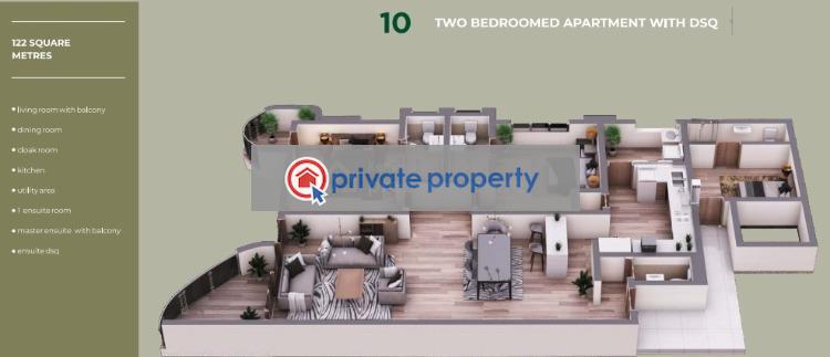 3 bedroom Apartment For Sale &nbsp;kirichwa Road Chiromo Kilimani Nairobi - 3
