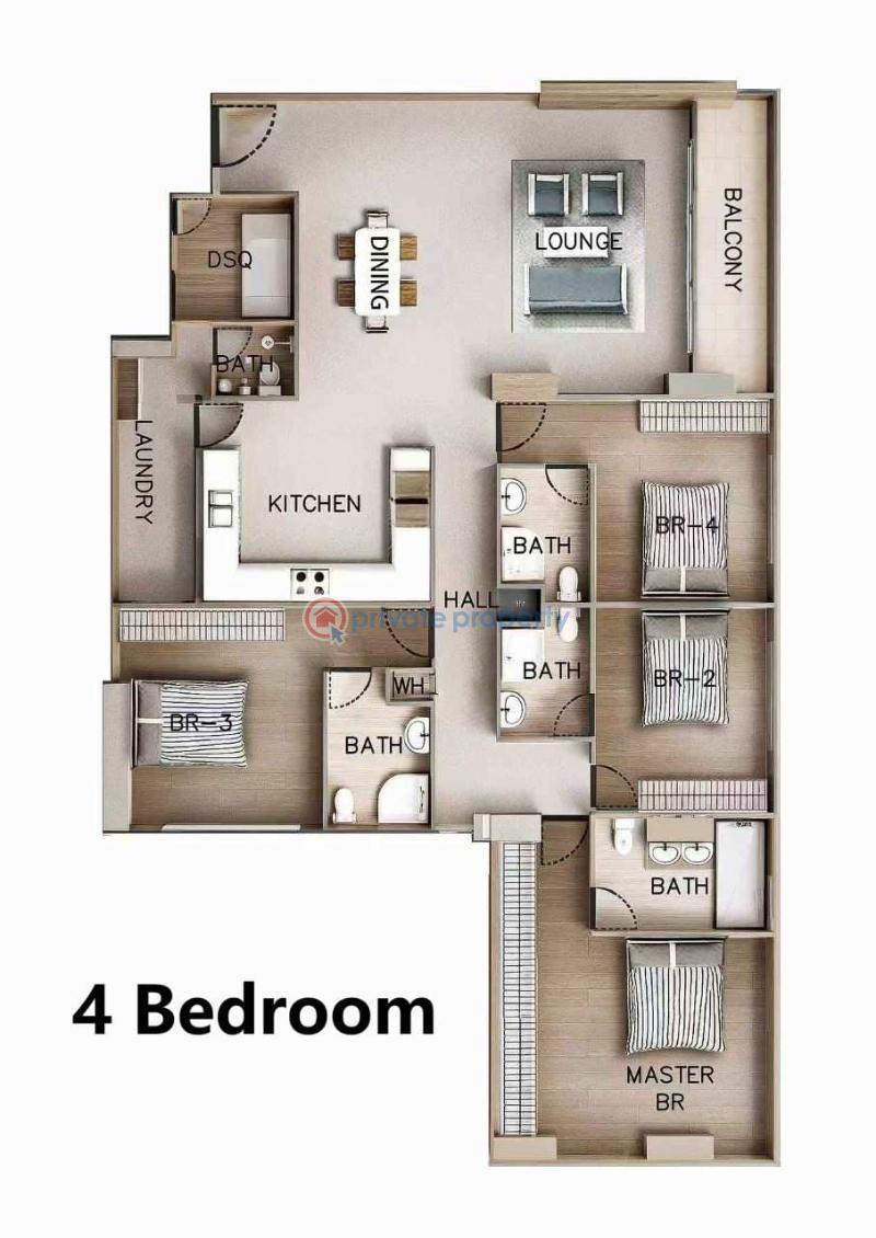 4 bedroom Apartment For Sale Riara Road Near Makini School Kilimani Nairobi - 4