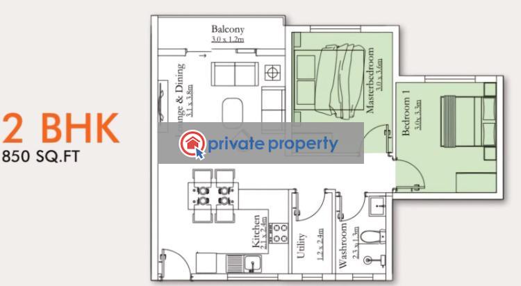 1 bedroom Apartment For Sale &nbsp;opp Braeburn International School Bamburi Mombasa - 5