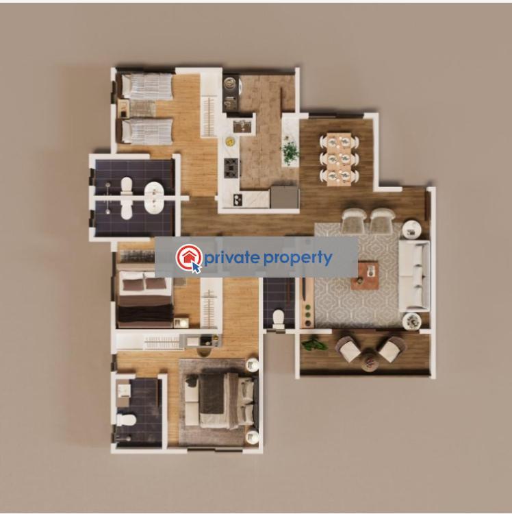 3 bedroom Apartment For Sale &nbsp;300 Meters From Waiyaki Way Kinoo Kiambu - 4