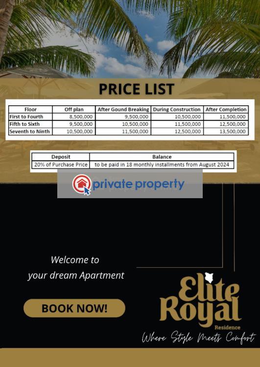 3 bedroom Apartment For Sale &nbsp;nyali opp Voyager Nyali Mombasa - 9