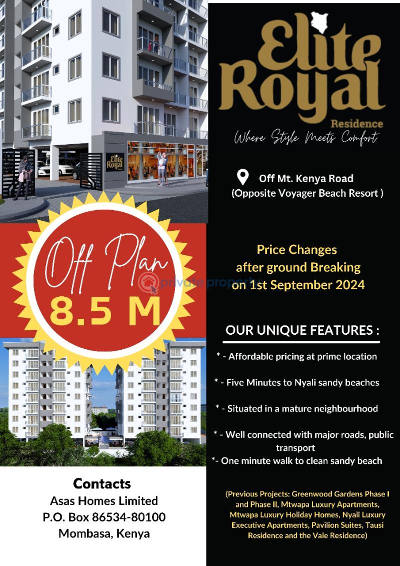 3 bedroom Apartment For Sale Opp Voyager Hotel Nyali Mombasa  - 4