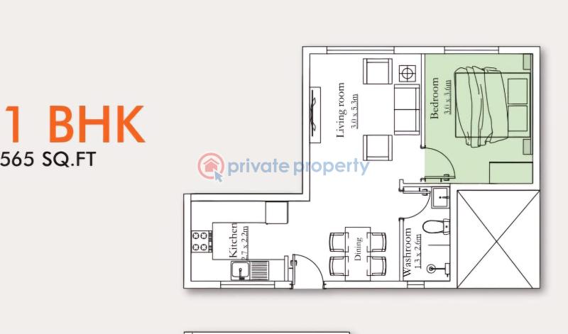 1 bedroom Apartment For Sale Opp Braeburn International School mtambo Road Bamburi Mombasa - 3