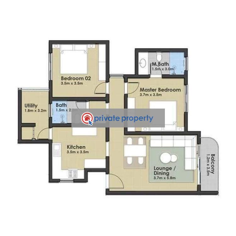 2 bedroom Apartment For Sale &nbsp;chady Road Syokimau/Mulolongo Machakos - 5