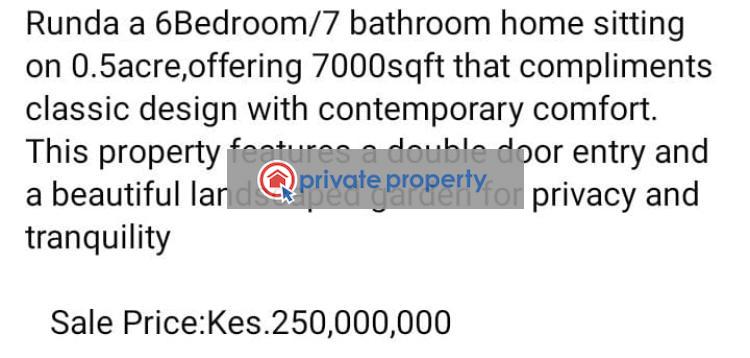 6 bedroom House For Sale &nbsp;runda Westlands Nairobi - 9