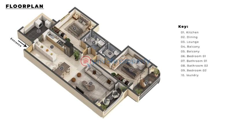 2 bedroom Apartment For Sale Atlantis Royal Residence 2nd Row From The Beach Nyali Mombasa - 6