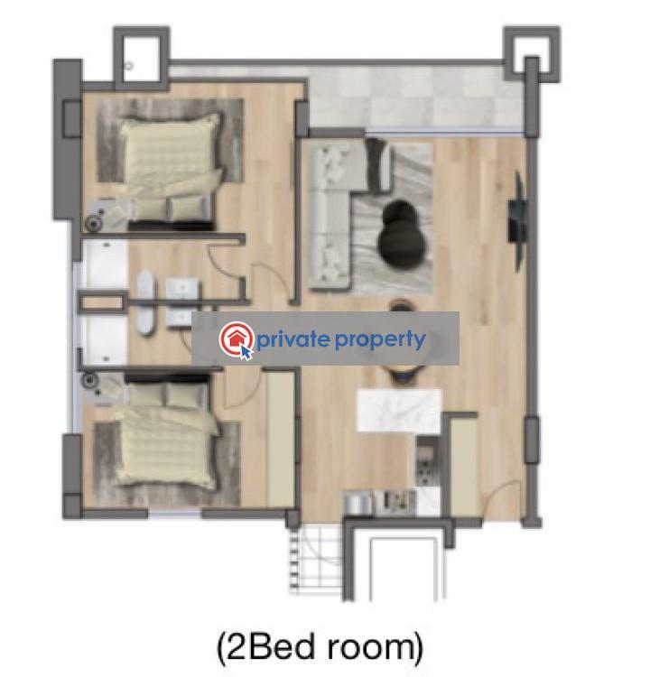 2 bedroom Apartment For Sale &nbsp;yaya Center. Kilimani Nairobi - 1