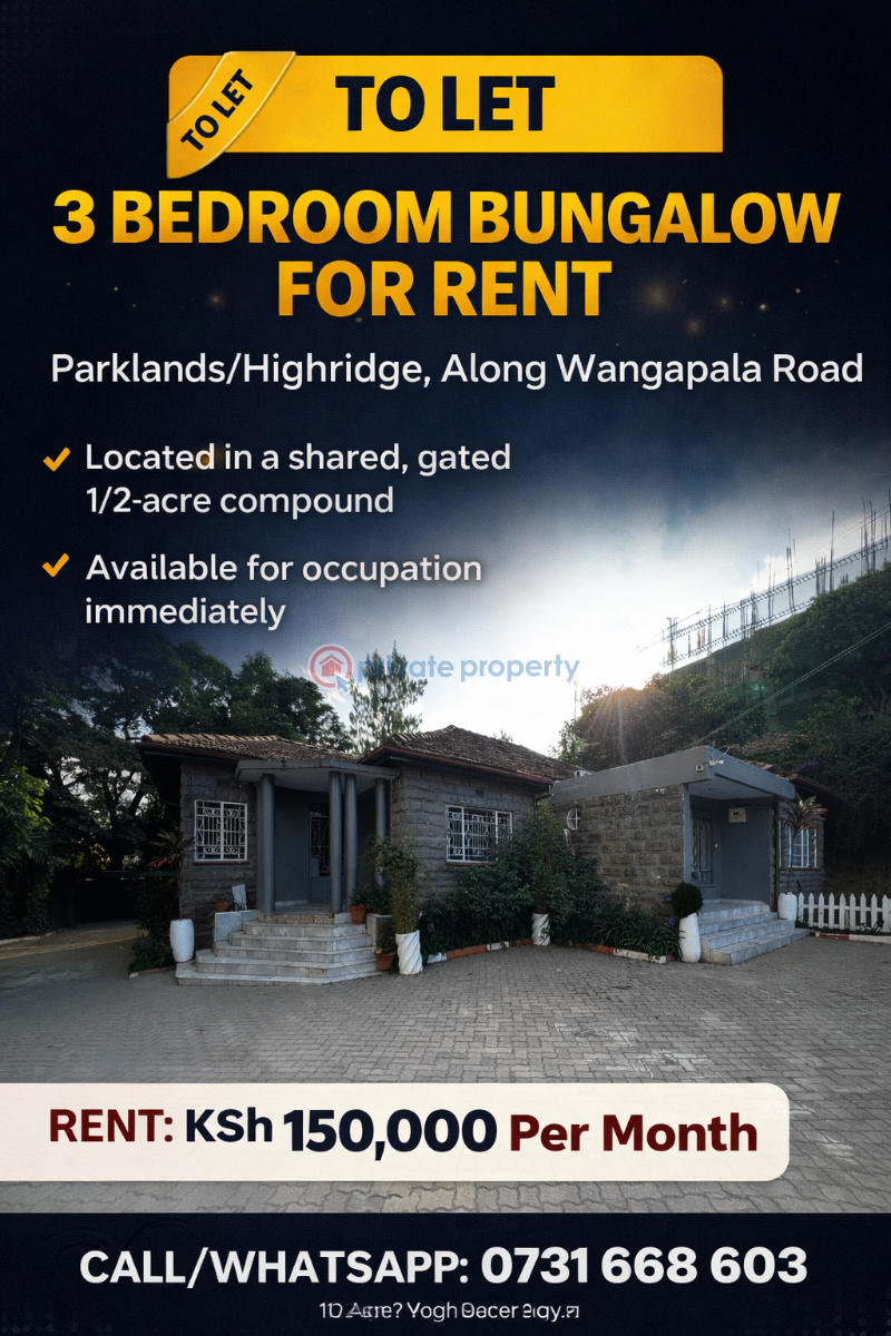 3 bedroom Townhouse For Rent Parklands Nairobi - 0