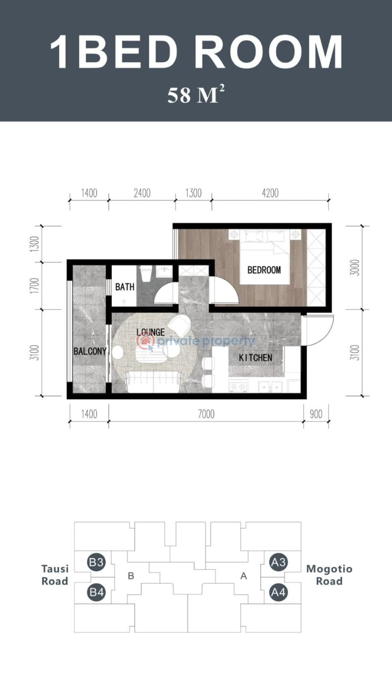 1 bedroom Apartment For Sale Mogotio Road, Westlands westlands. Nairobi - 5