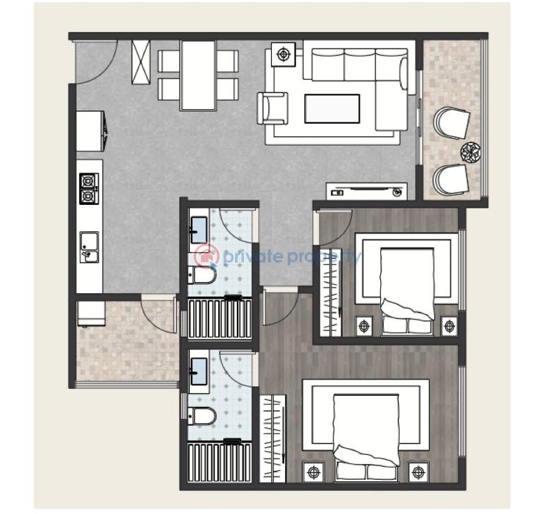 2 bedroom Apartment For Sale Wood Avenue Near Yaya Center Kilimani Nairobi - 4
