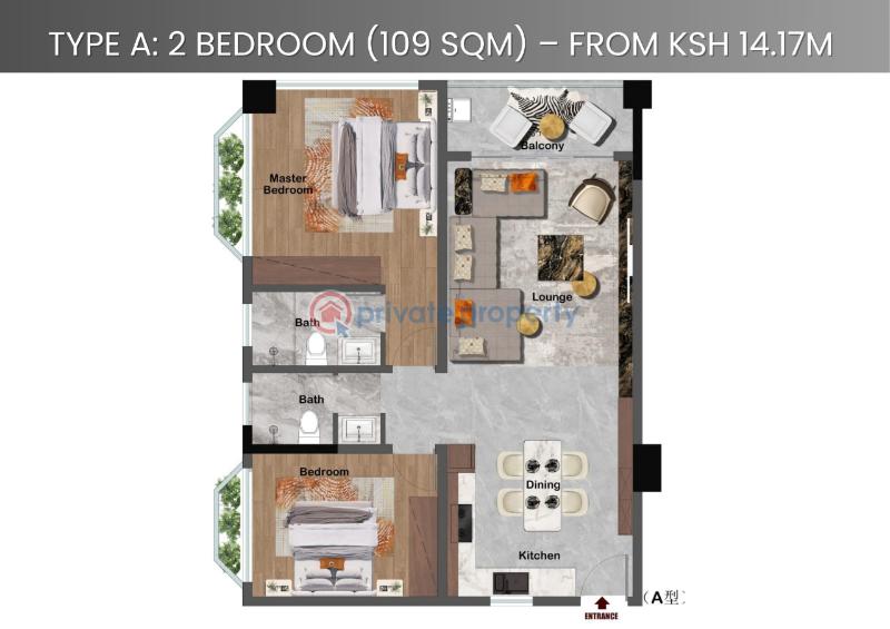 2 bedroom Apartment For Sale Peponi Road Westlands Nairobi - 2