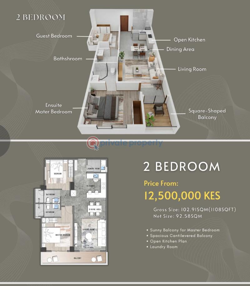 2 bedroom Apartment For Sale Brookside Grove Brookside Westlands Nairobi - 6