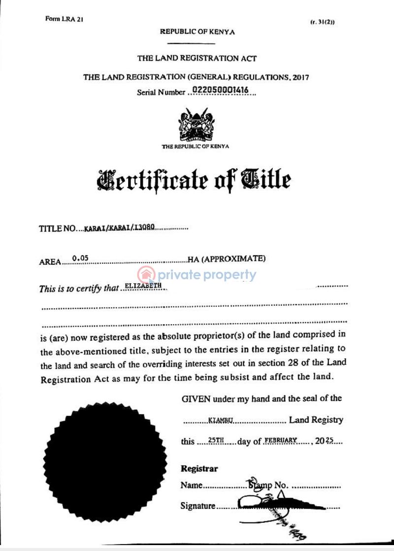 Residential Land For Sale Kwa Ngando Area Gikambura Kikuyu Kiambu - 6