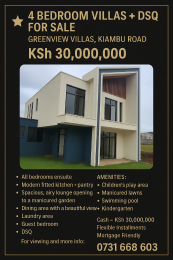 4 bedroom Townhouse For Sale Greenview Villas, Kiambu Road Riabai Kiambu
