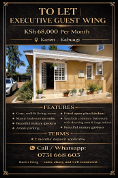 2 bedroom Townhouse For Rent Karen – Kabuagi Nairobi Karen 