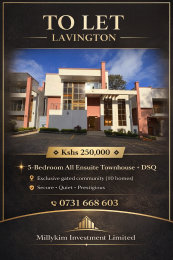 5 bedroom Townhouse For Rent Lavington Nairobi