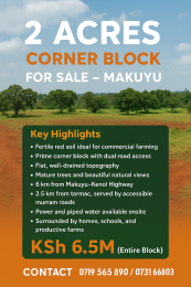 Commercial Land For Sale Makuyu Muranga
