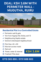 Commercial Land For Sale Mugutha, Ruiru mugutha Ruiru Kiambu