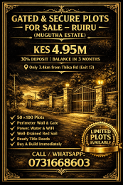Land For Sale Ruiru (mugutha Estate) mugutha Ruiru Kiambu
